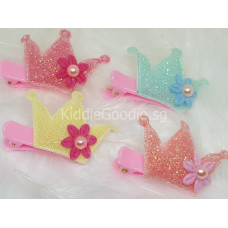 Glitter Crown Hair Clip